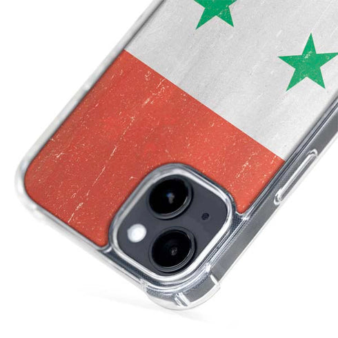 Syria Flag Distressed iPhone 15 Plus MagSafe Case